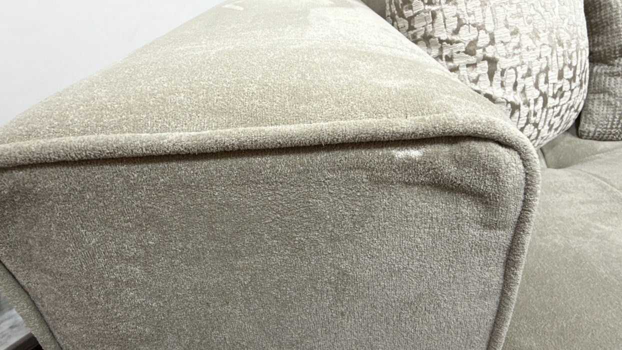 Sofology Ascot Fabric 2 Seater Bench Seat in Soft Sherpa Stone Mix