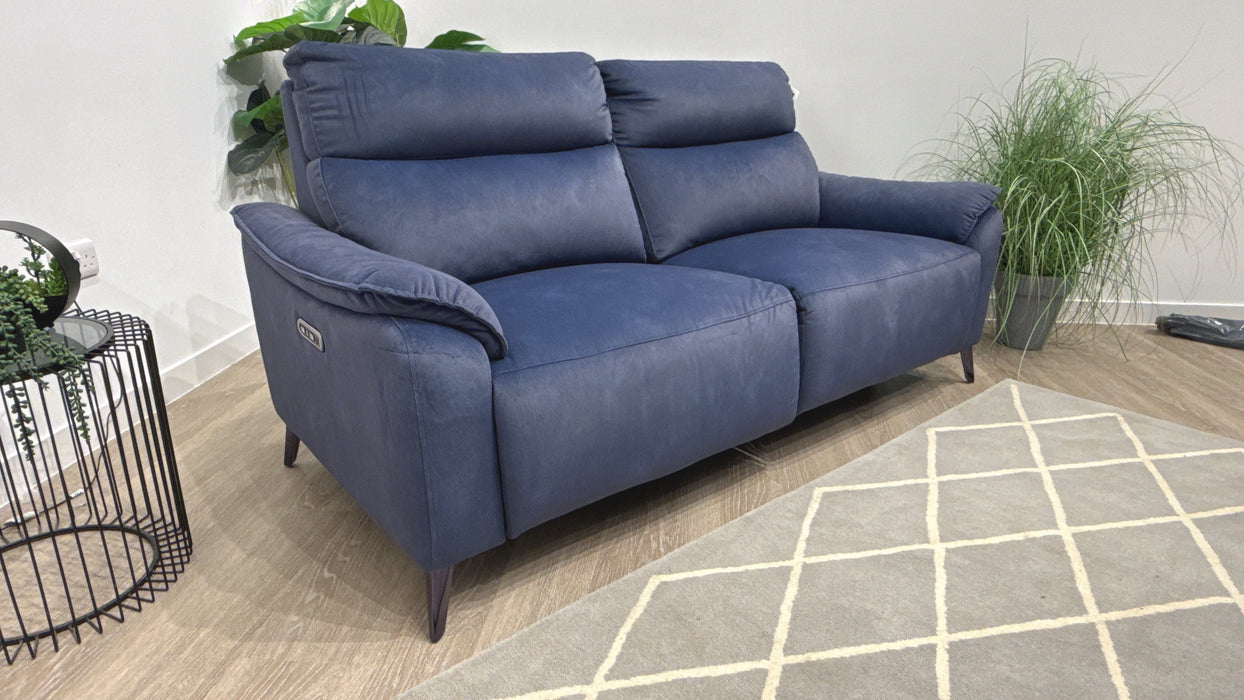 Sofology Arlo Fabric 2.5 Seater Power Recliner/Headrest in Lifestyle Flecked Navy
