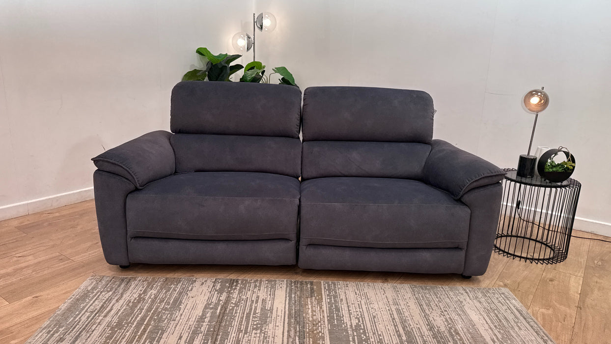 Sofology Hugo Fabric 2.5 Seater Power Recliner/Headrest in Lifestyle Flecked Charcoal