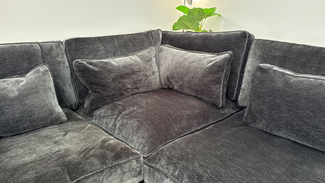 Cavalli 3 Corner 3 Sofa - Fabric - Blanik Slate Mix