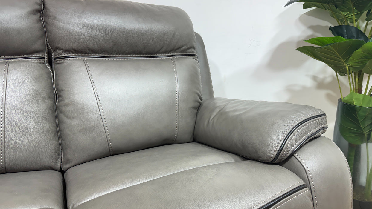 DFS New Vinson Fabric Power Recliner Sofa in Graphite