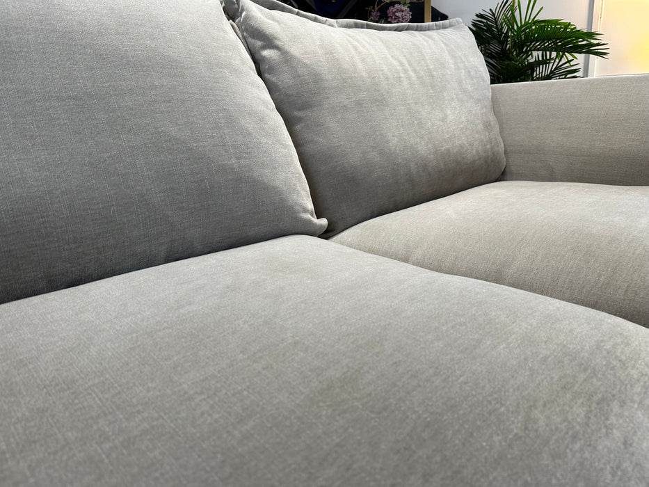 Como 3 Seater - Fabric Sofa - Como Villa Silver Trim