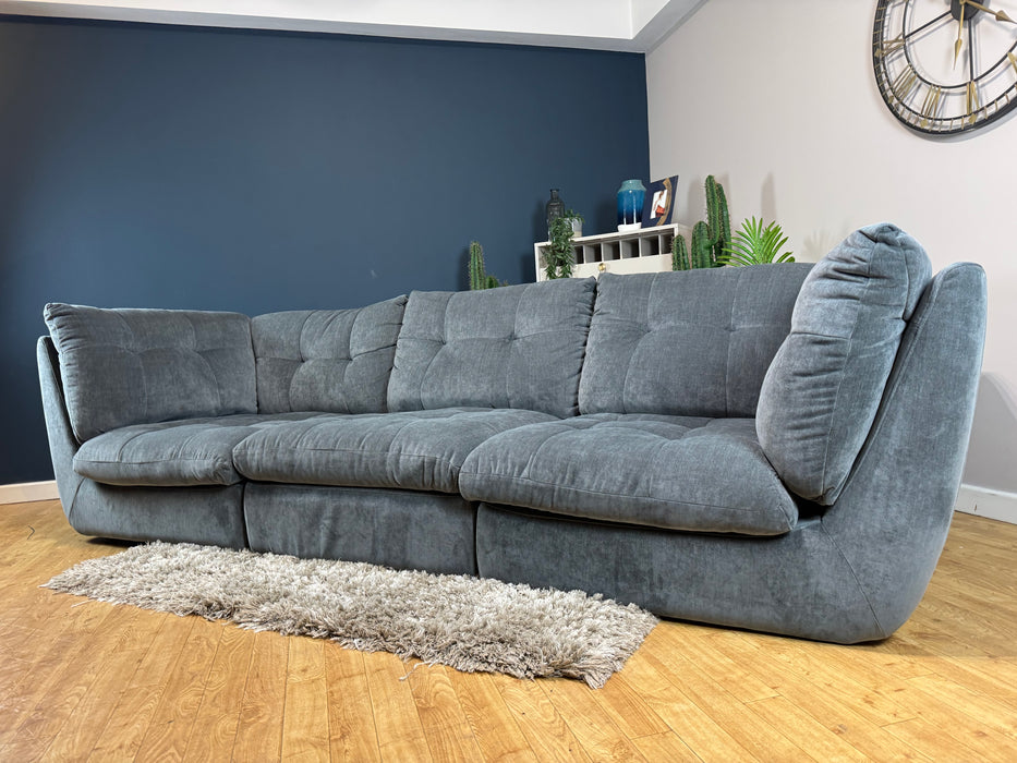 The Cocoon Fabric 4 Seater - Relaxed Chenille Charcoal (WA2)