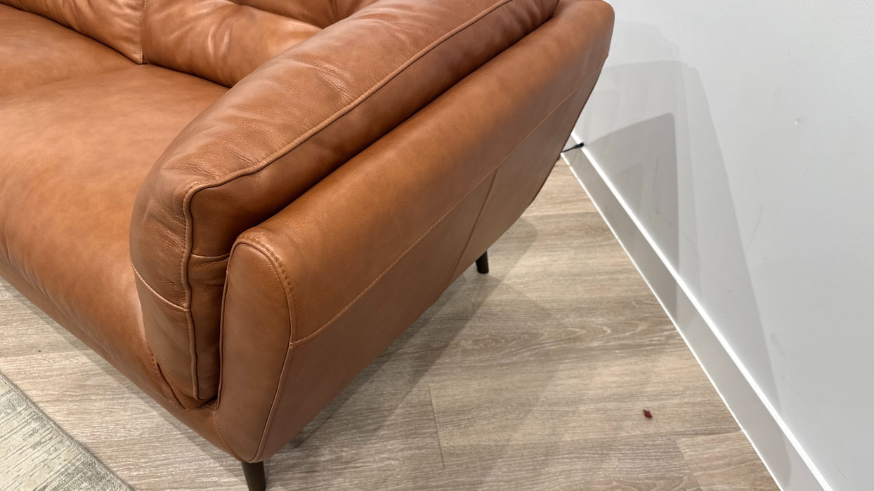 Sofology Hygge Leather 4 Seater Split in Relaxed Soft Tan