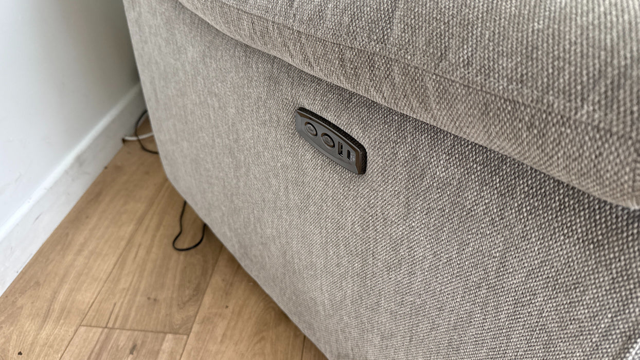 DFS Lakelyn Express Fabric Recliner Chair in Fog