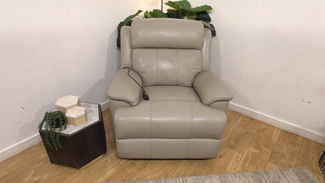 Sofology Gracie Leather Rise & Tilt Chair in Trusty Sheen Lead Grey