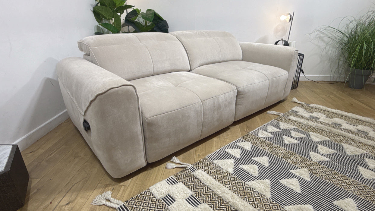Sofology Riviera Fabric 3 Seater Motion Chaise in Relaxed Chenille Cotton