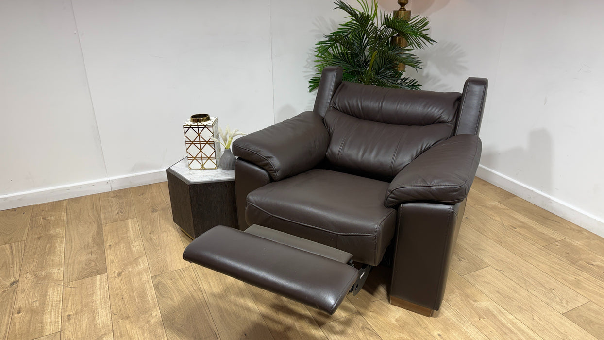 DFS Premiere Leather Chair in Brown
