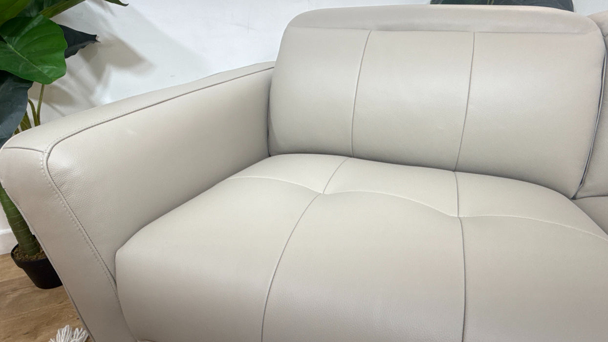 Sofology Jax Leather 2.5 Seater in Trusty Embossed Grey