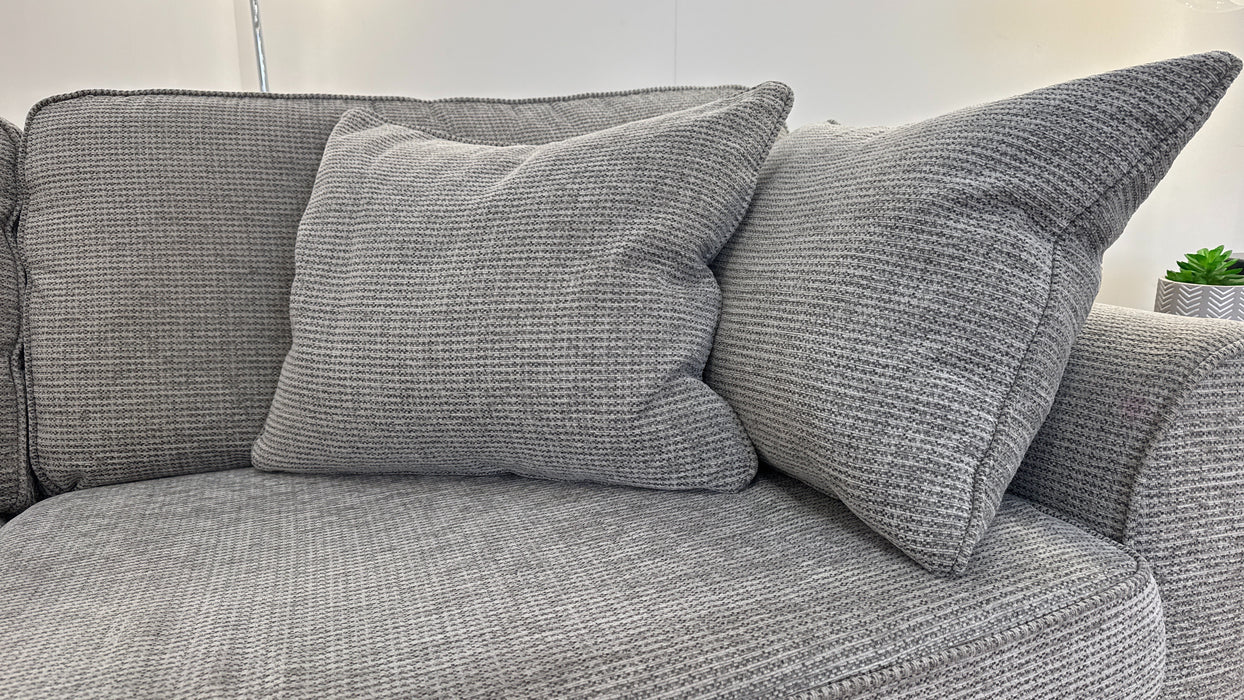 Nimbus 3 Seater - Fabric Sofa - Padstow Grey/ Coral Mix