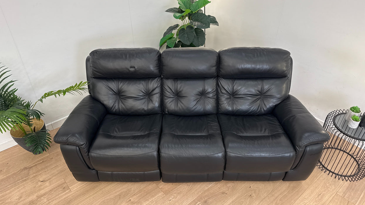 Brilley 3 Seater Manual Recliner Leather Sofa