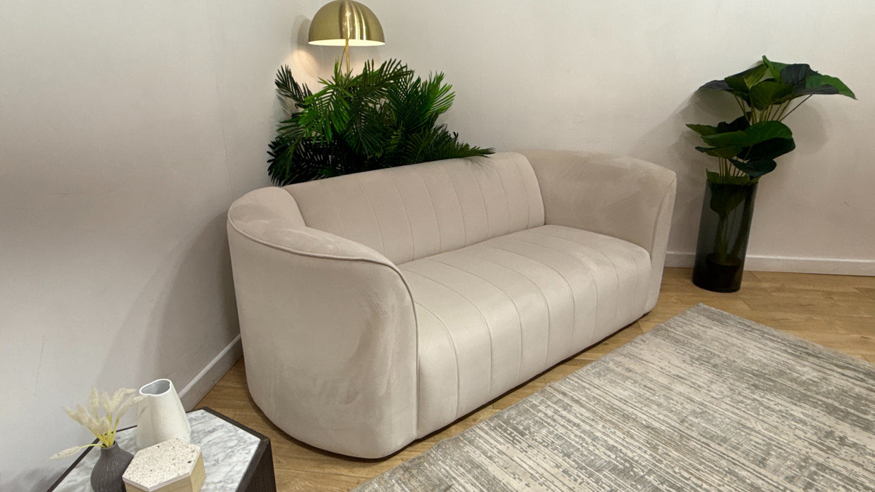 Sofology The Fitzrovia Fabric 2 Seater in Matt Velvet Milk Mix Without Trim