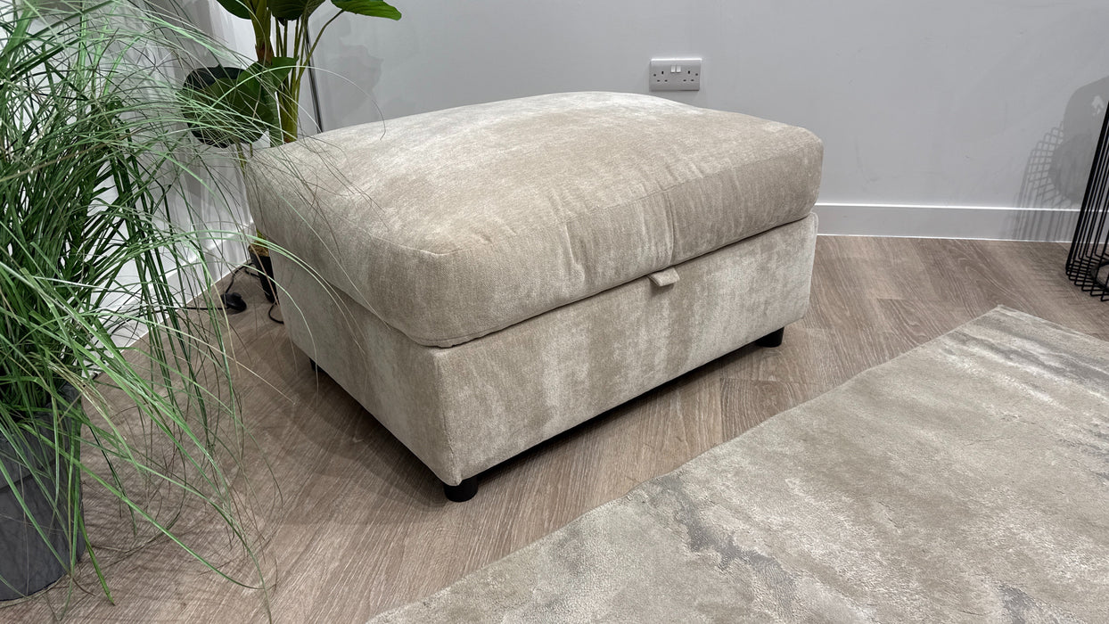 Sofology Moderna Fabric Storage Footstool Feather Flex Interior in Lifestyle Plush Chenille Wicker