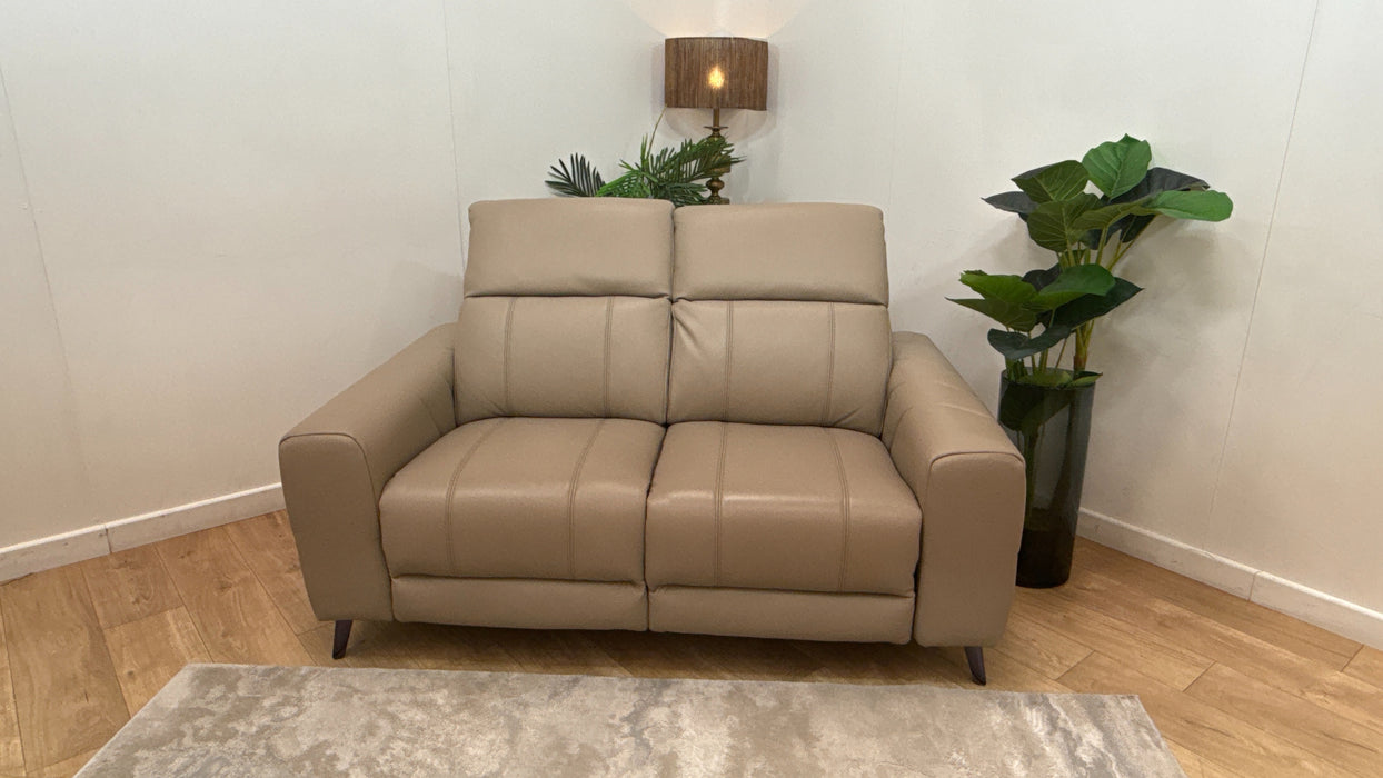 Sofology Allure Leather 2 Seater in Trusty Embossed Leather Stone