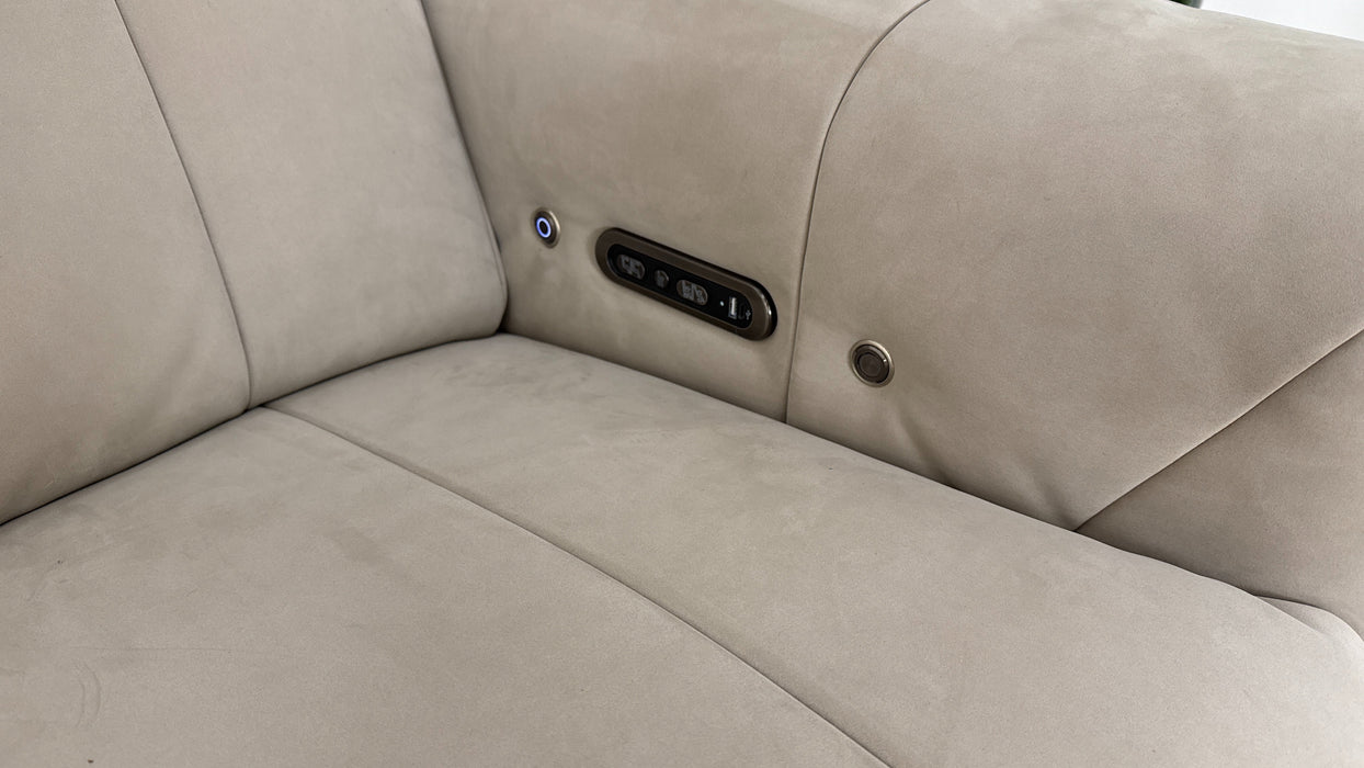 Sofology Lumiere Fabric Recliner Chaise 4 in Stone