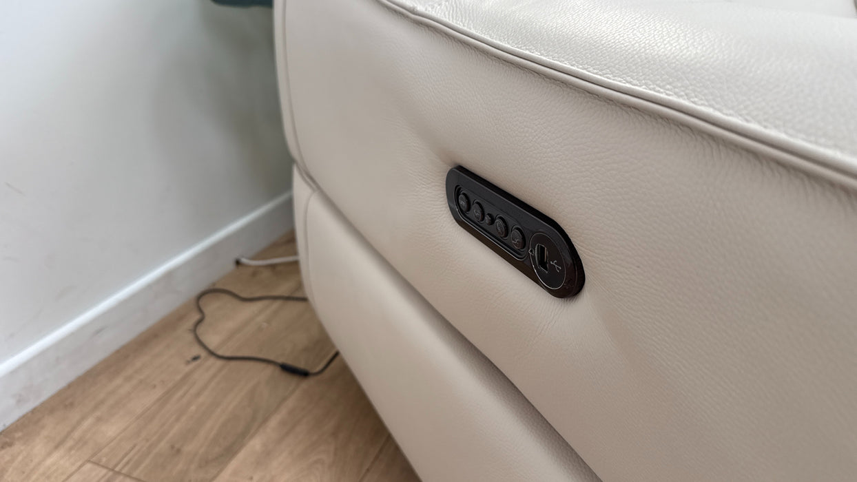 Sofology The Dakota Leather Recliner Chair in Trusty Soft Sheen Mist