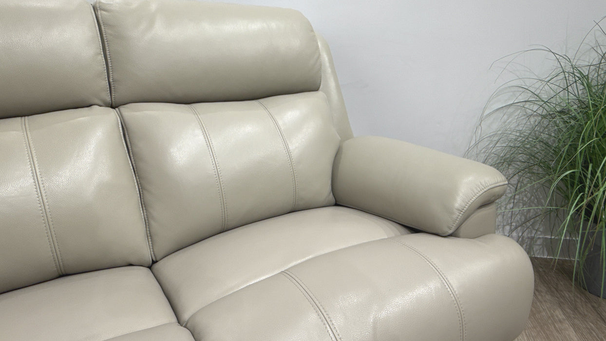 Sofology Gracie Leather 3 Seater in Trusty Sheen Lead Grey
