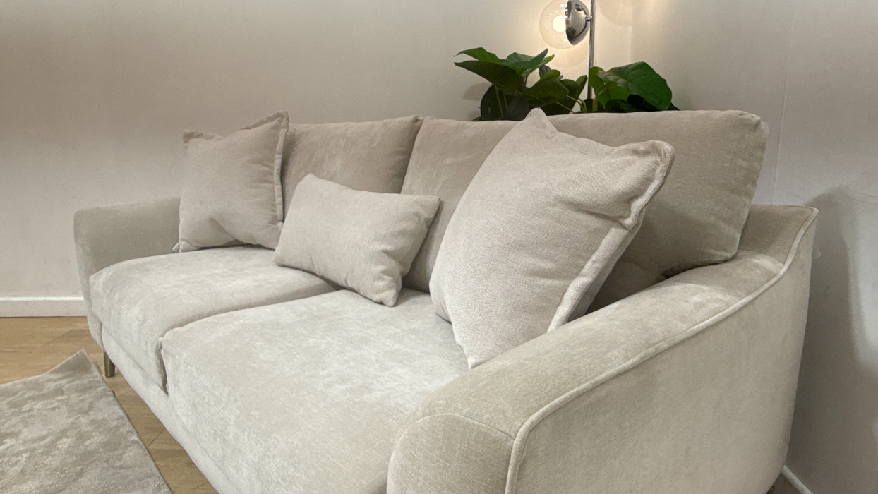 Sofology Hackney Fabric 4 Seater Memory Foam Seats in Lifestyle Dapple Marble Mix