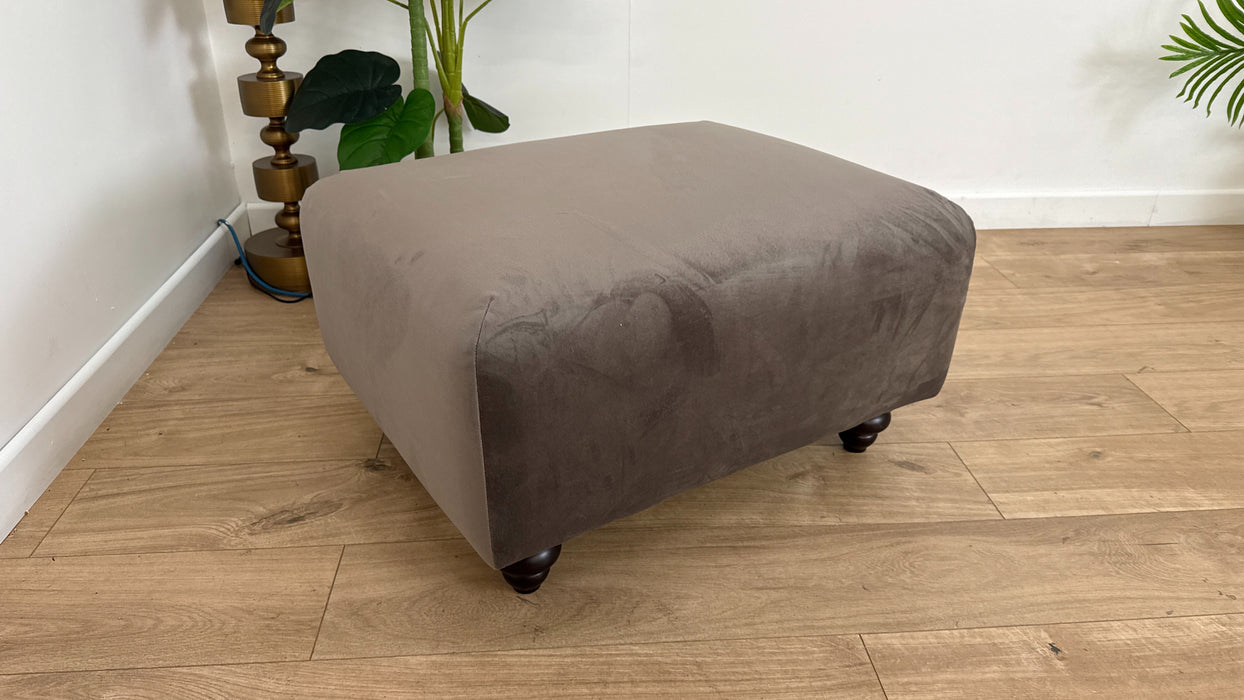 Sofology Balmoral Fabric Footstool in Matt Velvet Mole Limited Edition