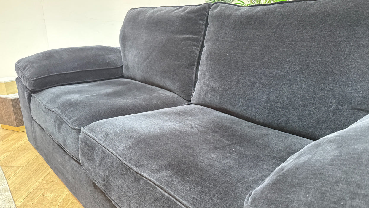 Sofology Brixton Fabric 3 Seater in Soft Chenille Ebony Mix
