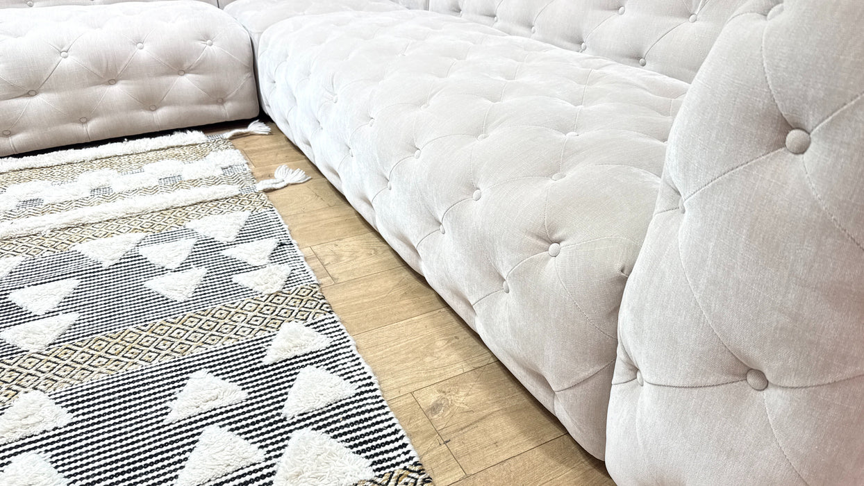 Sofology Venezia Fabric 3 Corner 3 in Relaxed Chenille Cotton