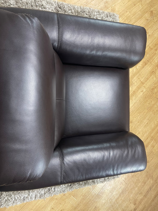 Illinois Chair Power Recliner Trusty Soft Sheen Rich Brown Leather (WA2)