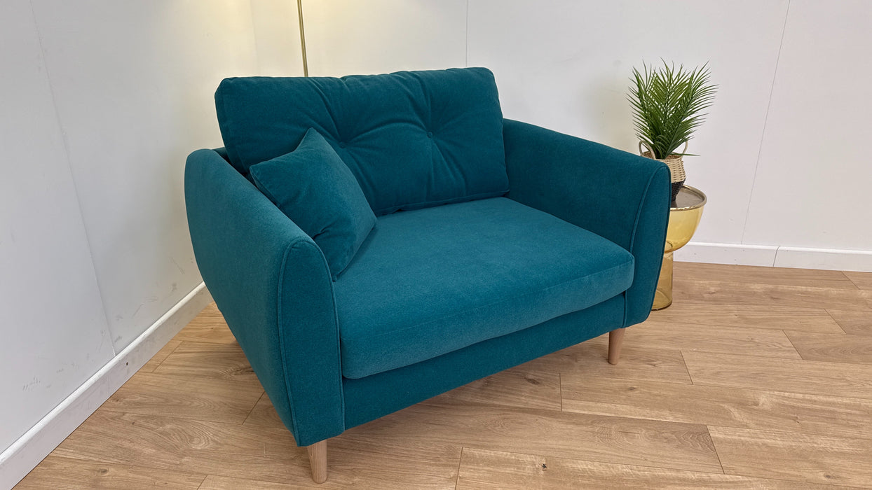 Finchley Loveseat - Fabric - Nordic Teal All Over