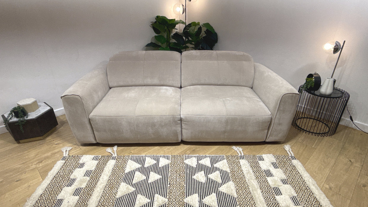 Sofology Riviera Fabric 3 Seater Motion Chaise in Relaxed Chenille Cotton