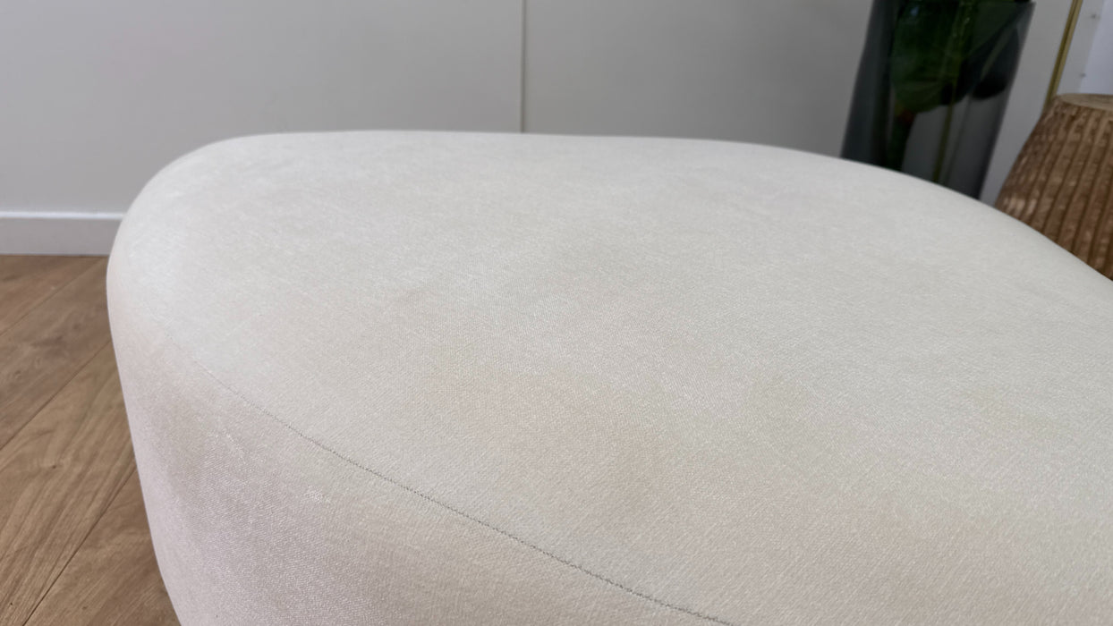 DFS Bellino Shaped Footstool in Cream/Black