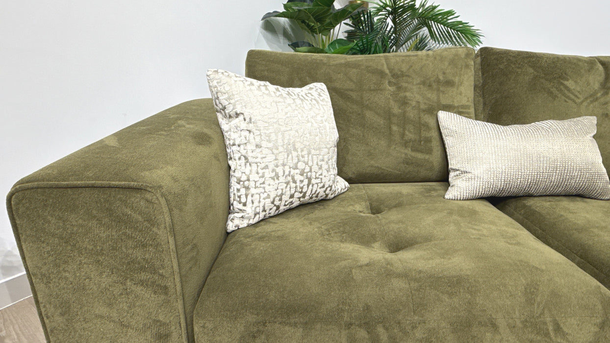 Sofology Ascot Fabric 4 Seater Split Single Seats in Soft Sherpa Olive Mix
