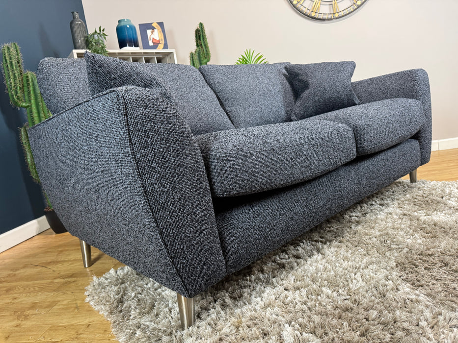 The Hackney Fabric 2 Seater - Mini Boucle Anthracite - Memory Foam Seats (WA2)