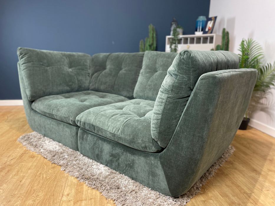 The Cocoon 3 Seater Relaxed Chenille Pine Fabric (WA2)