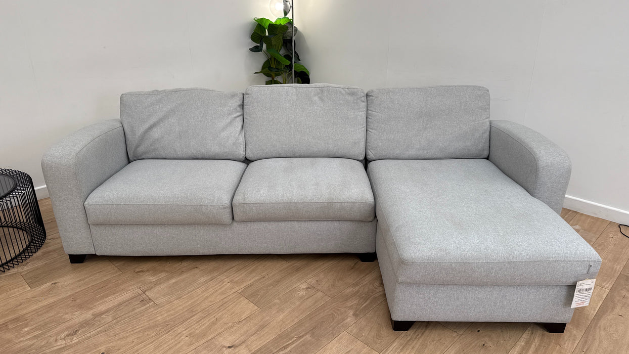 DFS Layla Fabric Chaise in Silver