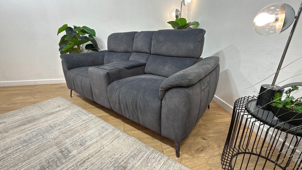 DFS Cinesound Power Plus Fabric Recliner in Shadow