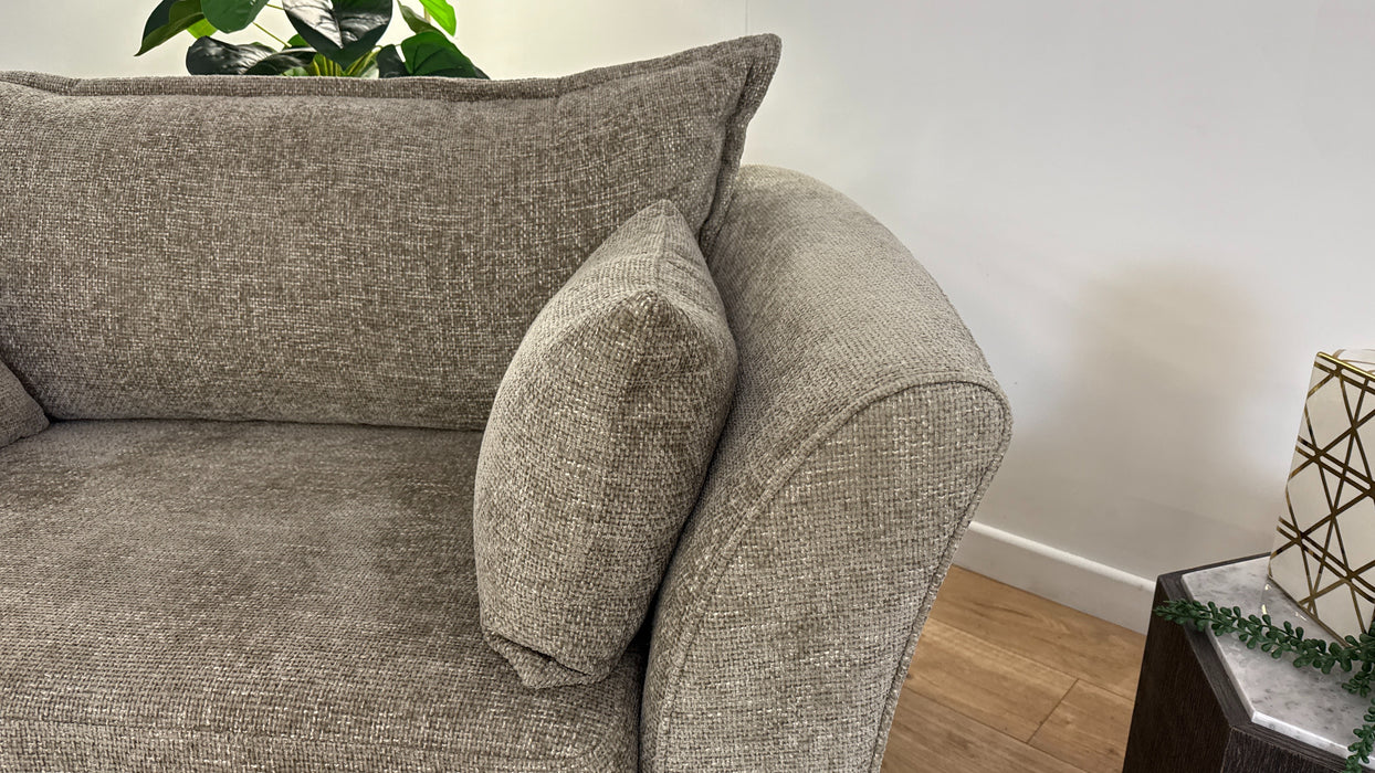 Sofology Scintillate Fabric Loveseat in Basketweave Chenille Stone