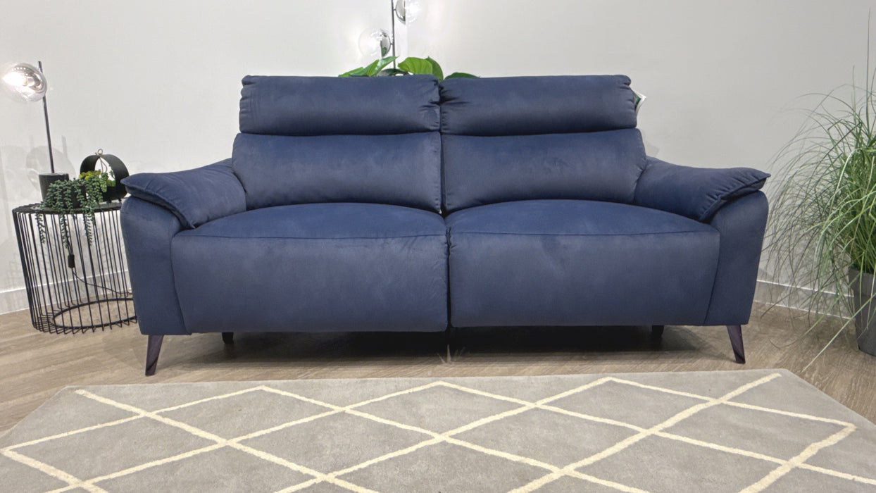Sofology Arlo Fabric 2.5 Seater Power Recliner/Headrest in Lifestyle Flecked Navy
