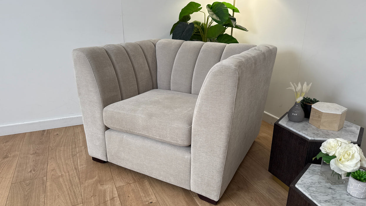 Sofology The Downtown Fabric Chair in Soft Chenille Linen