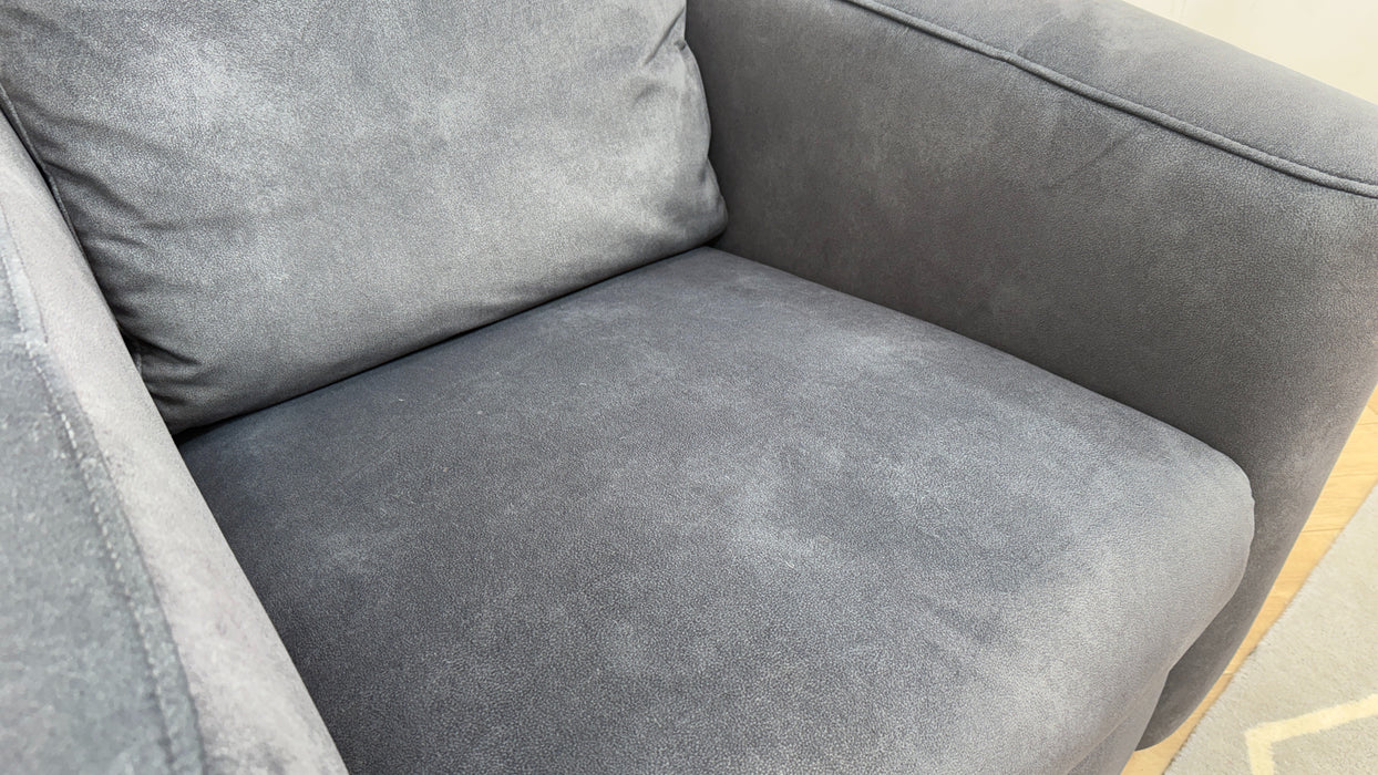 Sofology Lumiere Fabric Accent Swivel Chair in Lifestyle Flecked Charcoal