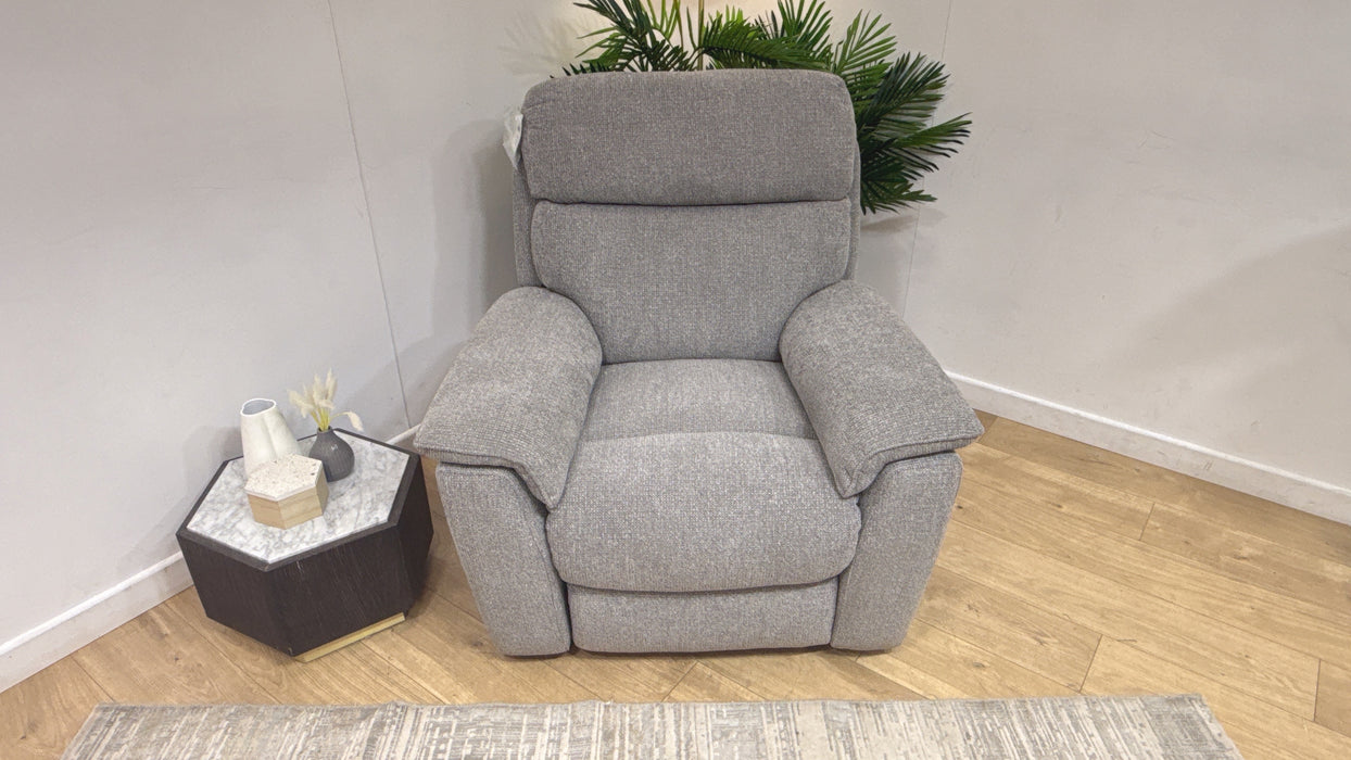 DFS Newsome Power Recliner Fabric chair in Steel