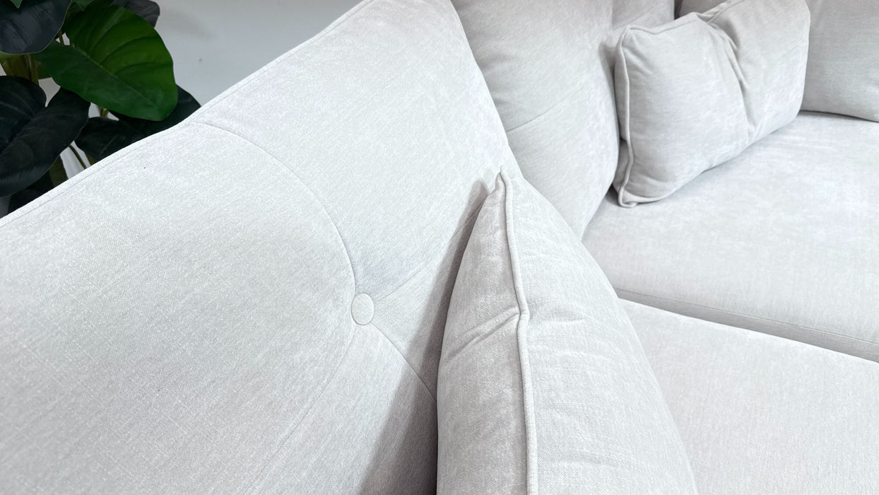 Sofology Remy Fabric 4 Seater in Soft Chenille Natural