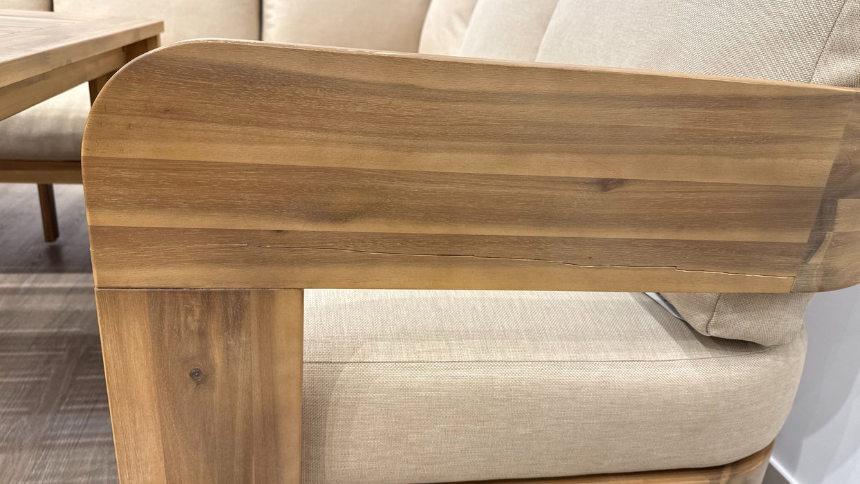 DFS Formentera Garden Furniture Corner Sofa, Dining Table in Beige