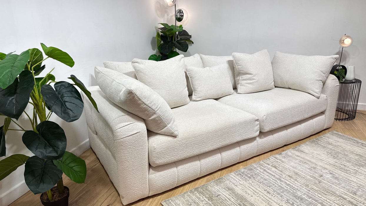 Sofology Westwood Fabric 4 Seater No Trim in Soft Boucle Ecru