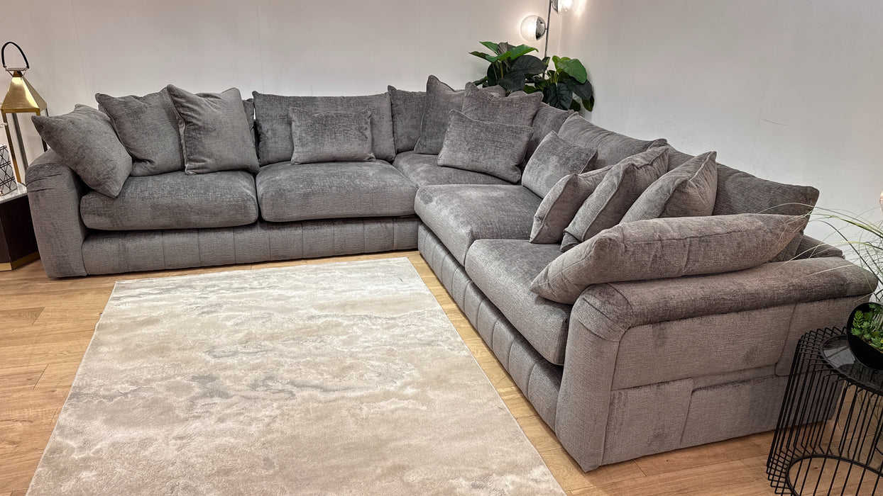 Sofology Westwood Fabric 3 Corner 3 No Trim in Teddy Chenille Slate