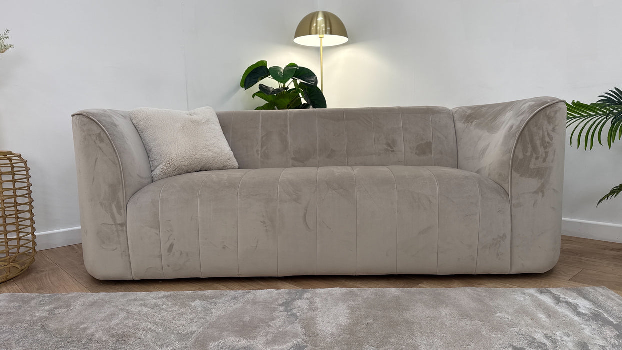 Sofology The Fitzrovia Fabric 3 Seater in Matt Velvet Stone Mix Without Trim