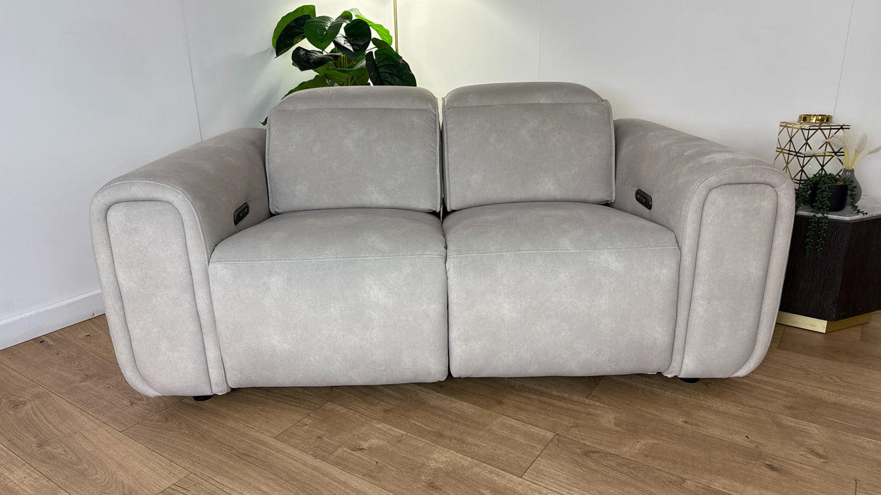 Sofology The Premiere 2 Seater Recliner Sofa in Lifestyle Flecked Fabric Ivory
