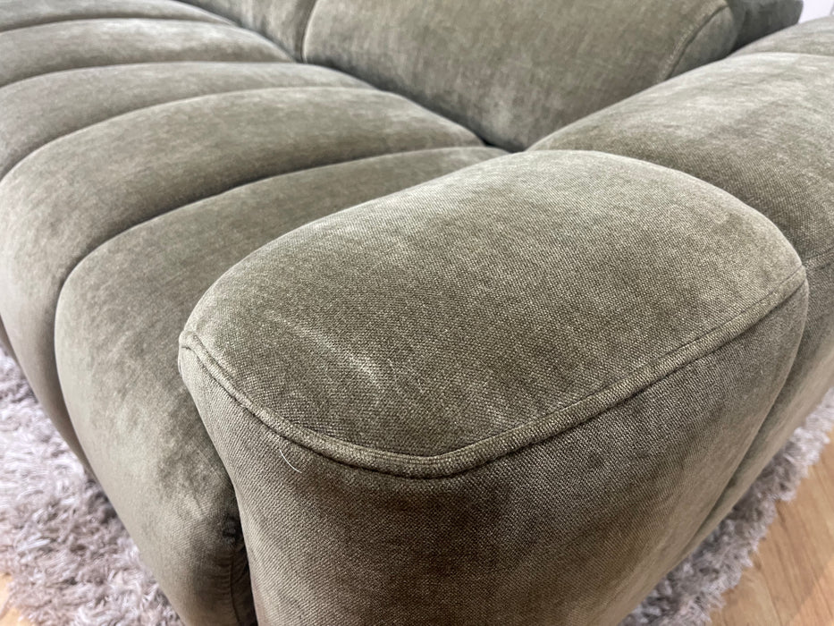 Nobu Fabric 2 Seater - Relaxed Chenille Olive Green (WA2)