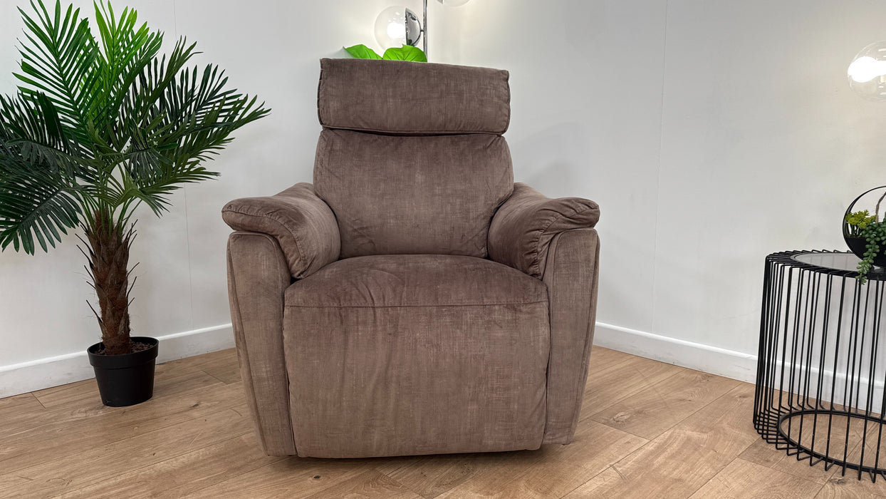 Sofology Parker Fabric Recliner in Heritage Cedar