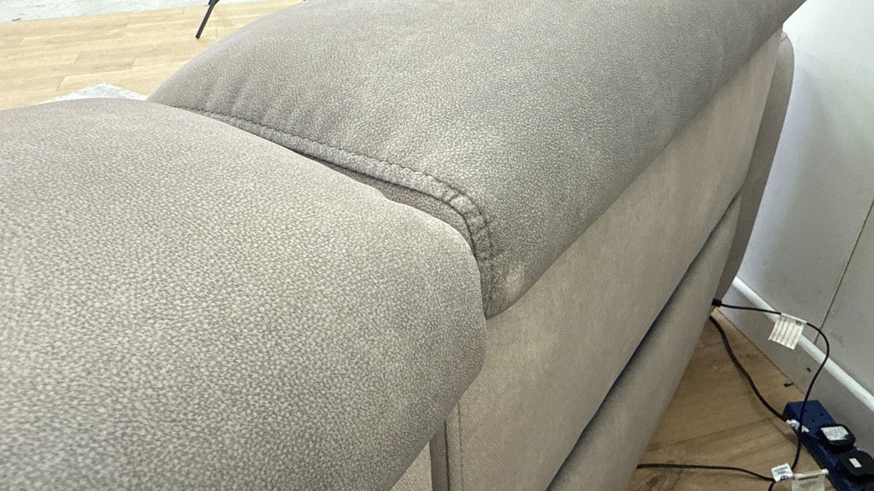 Sofology The Marvella 2.5 Fabric Power Recliner/Headrest in Lifestyle Flecked Stone