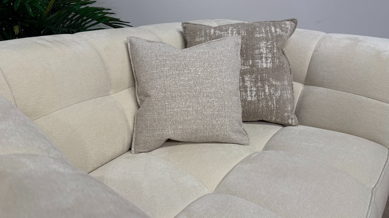 Sofology Moritz Fabric Loveseat in Relaxed Chenille Ivory