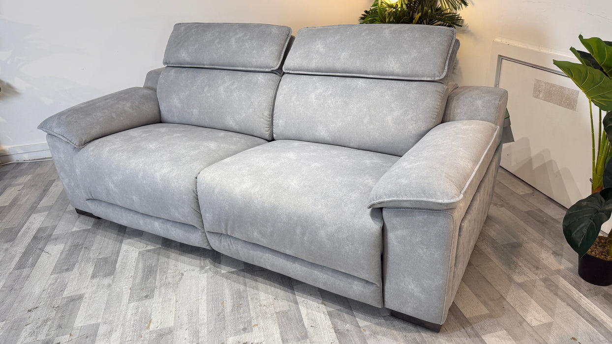 Benz 3 Seater - Lifestyle Flecked Fabric Silver